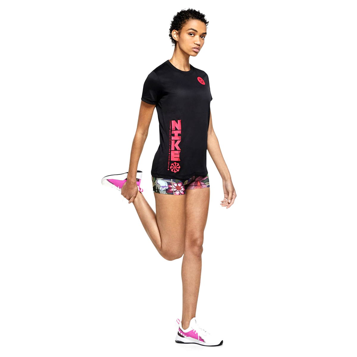 Dry Tee Leg icon Clash Kadın Siyah Antrenman Tişört CV5240-010