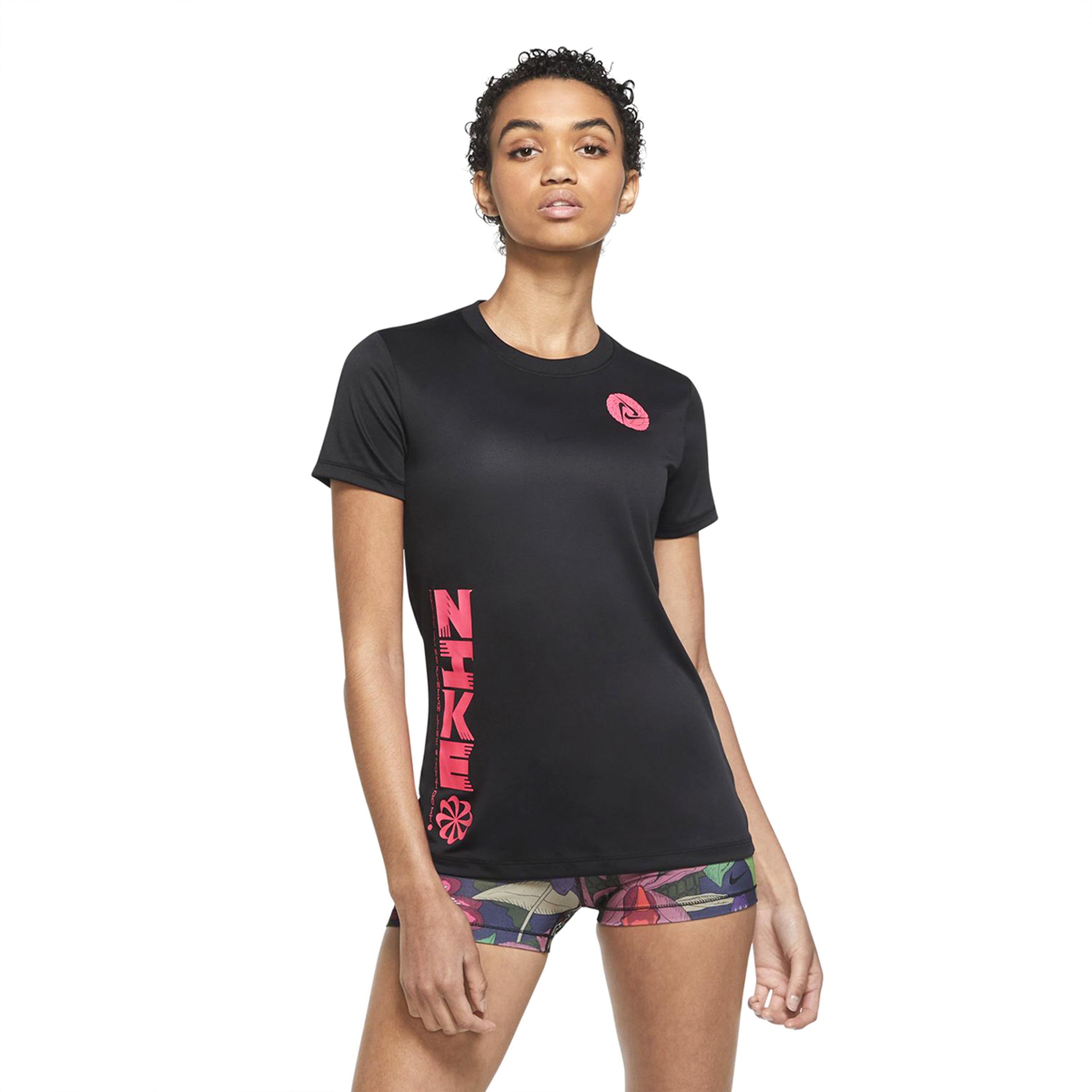 Dry Tee Leg icon Clash Kadın Siyah Antrenman Tişört CV5240-010