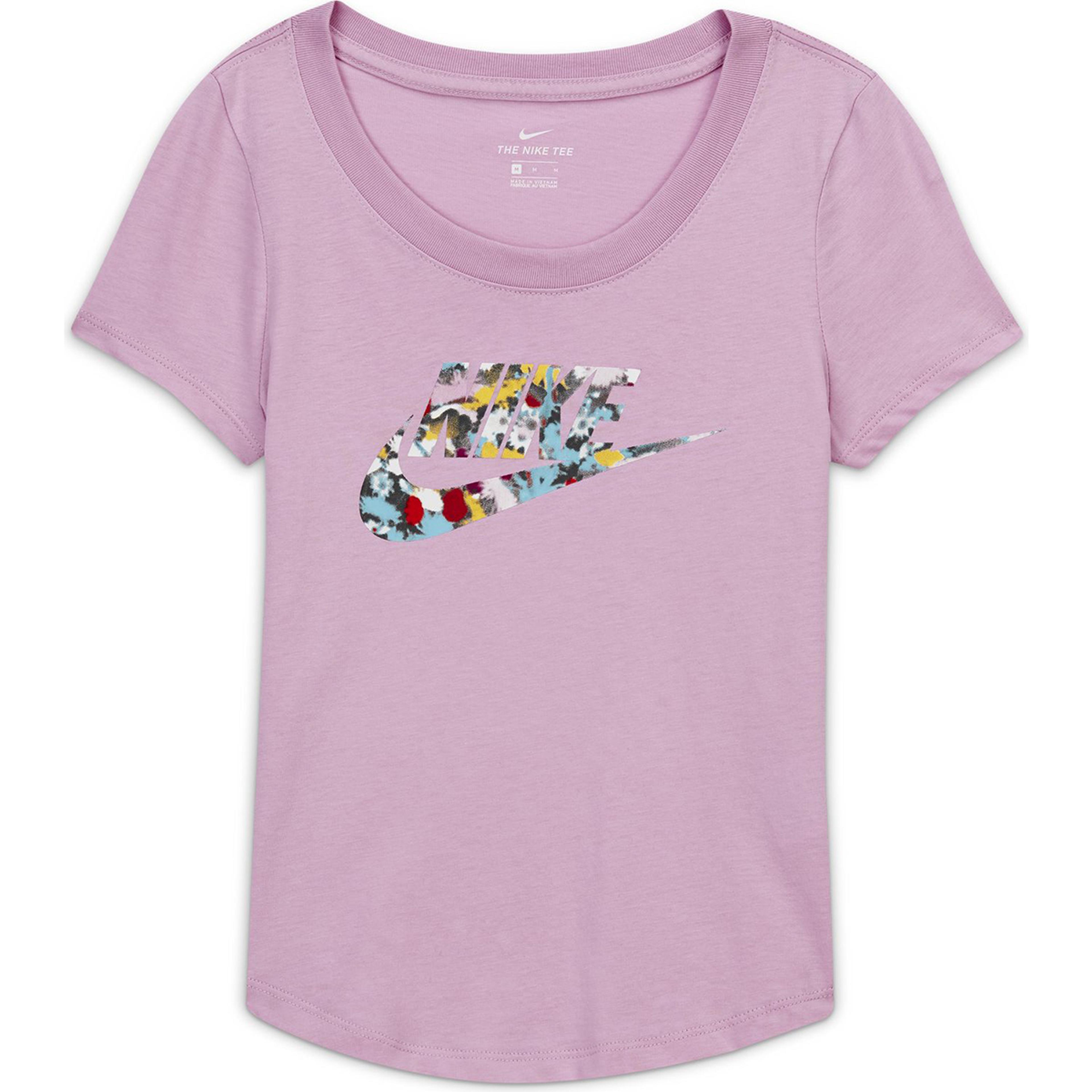 Nsw Tee School Dfused Floral Çocuk Kırmızı Tenis Tişört CZ1245-676