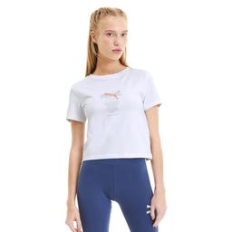 Tfs Graphic Crop Top Kadın Beyaz Tişört 59625802