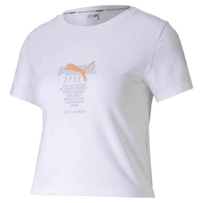 Tfs Graphic Crop Top Kadın Beyaz Tişört 59625802 1173116