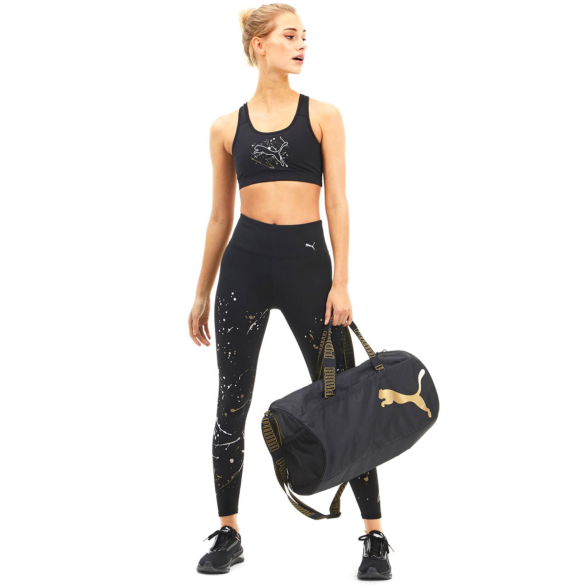 Metal Splash Splatter Tight Kadın Çok Renkli Günlük Tayt 51903601