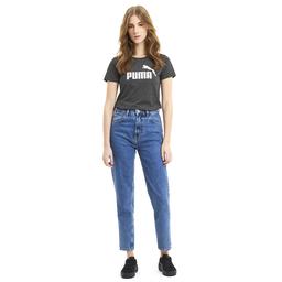 Essential Logo Heather Tee Kadın Siyah Günlük Tişört 85212701