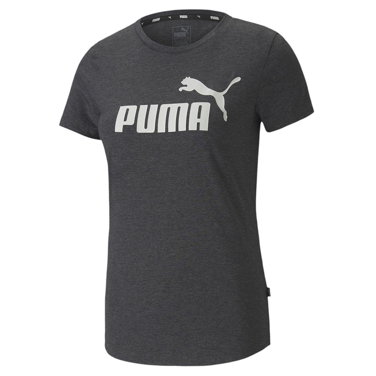 Essential Logo Heather Tee Kadın Siyah Günlük Tişört 85212701