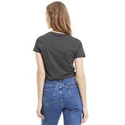 Essential Logo Heather Tee Kadın Siyah Günlük Tişört 85212701