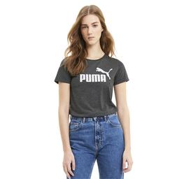 Essential Logo Heather Tee Kadın Siyah Günlük Tişört 85212701