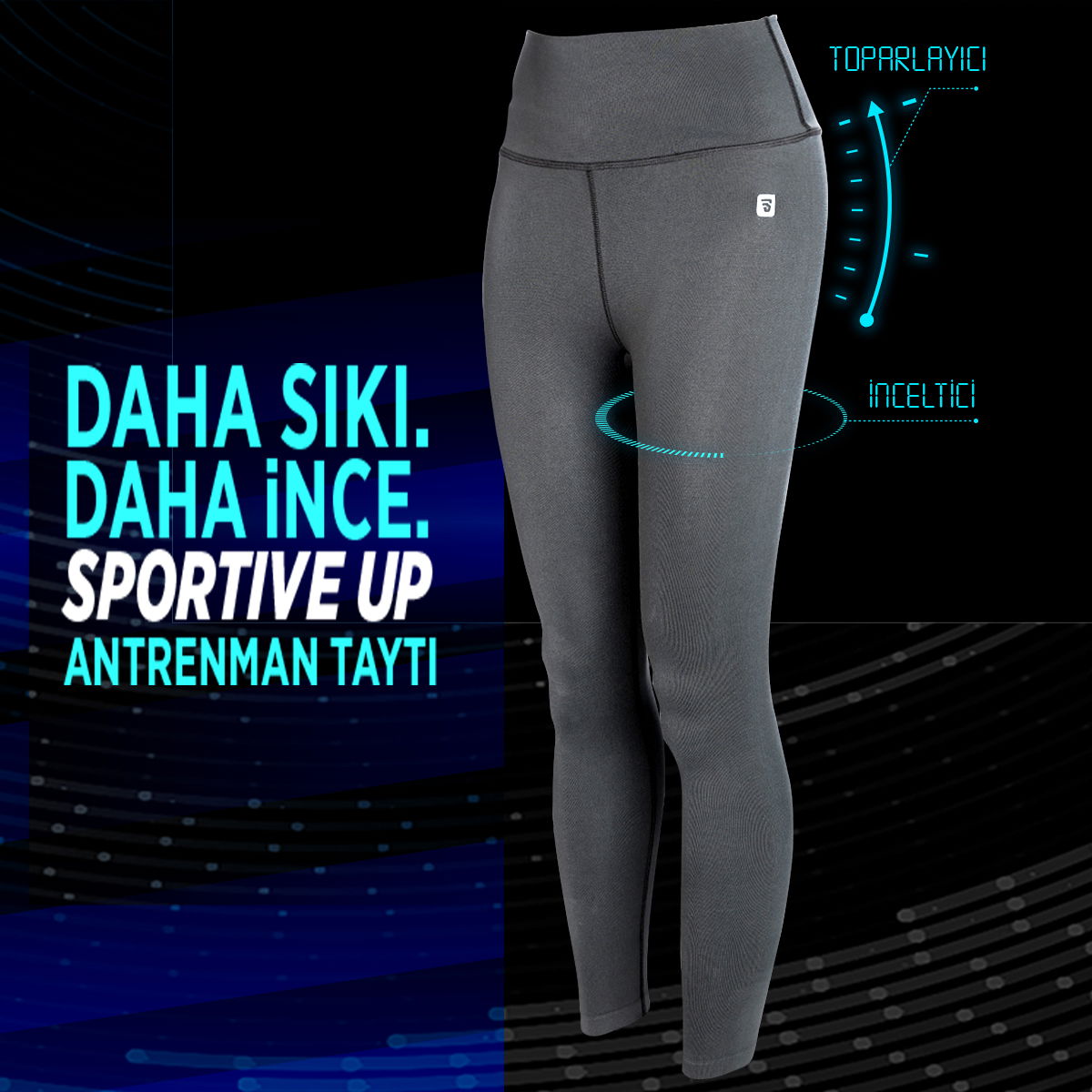 Kadın Siyah Antrenman Taytı 711206-SYH