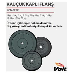 15 Kg Kauçuk Kaplı Unisex Siyah Antrenman Ağırlık Flans 1VTASRRP/15K