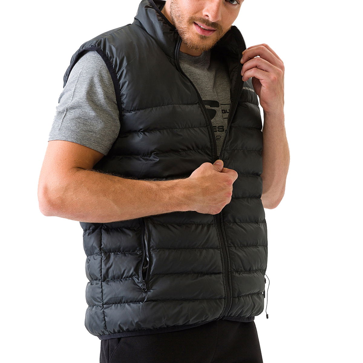Outerwear M Basic Lightweight Erkek Siyah Günlük Stil Yelek S202174-001
