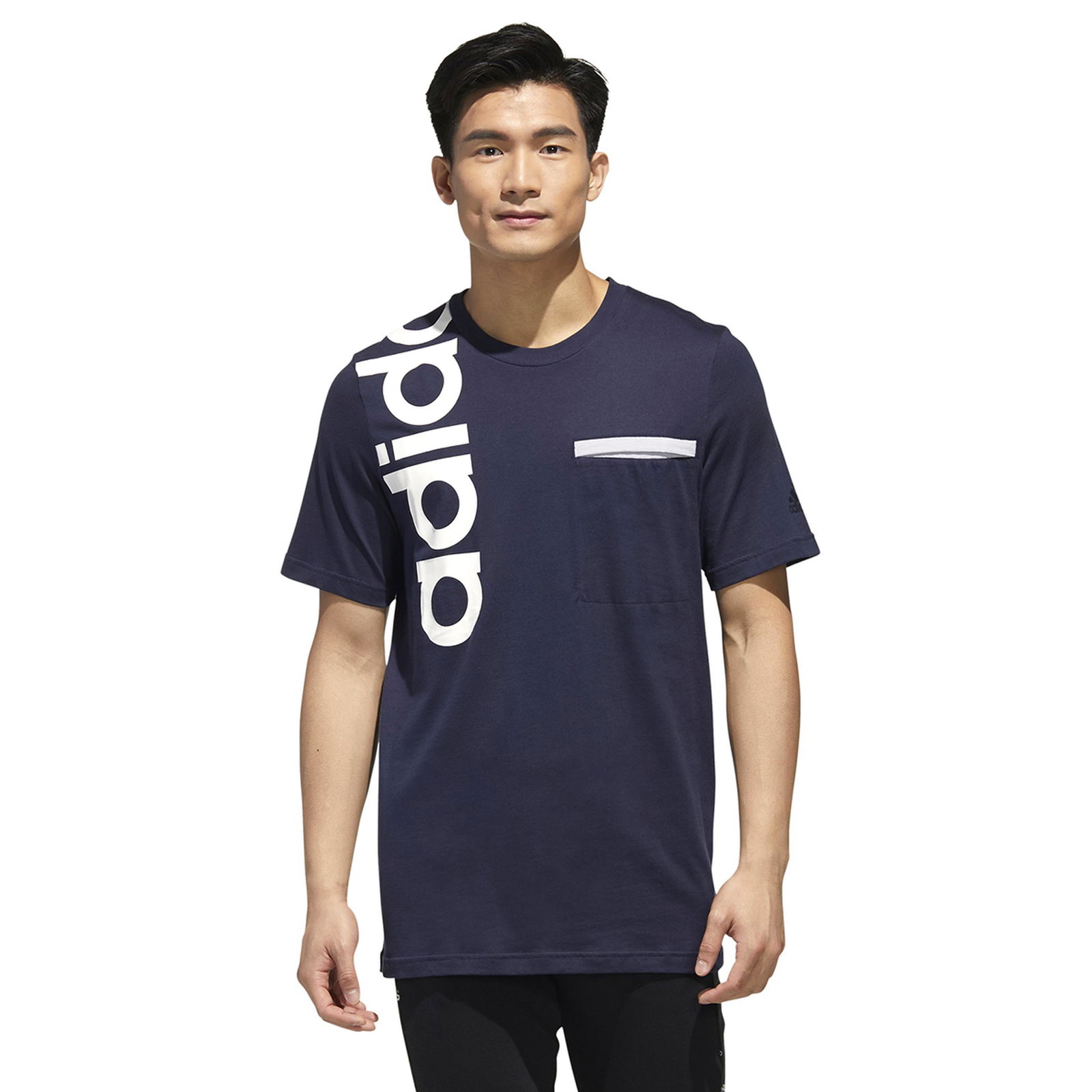 New A T Erkek Mavi Günlük Stil Tişört GD5968