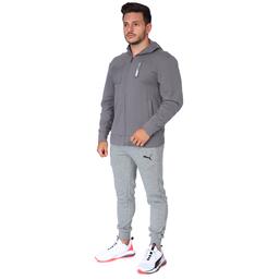 Nu-Tility Erkek Gri Fermuarlı Kapüşönlü Ceket 58132444