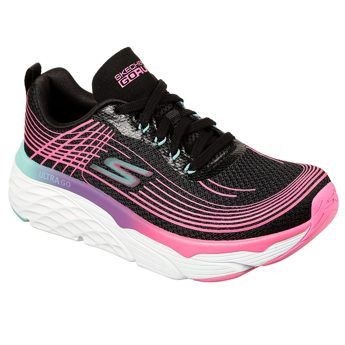 Max Cushioning Elite-Brillian Kadın Siyah Koşu Ayakkabısı 17699 BKMT