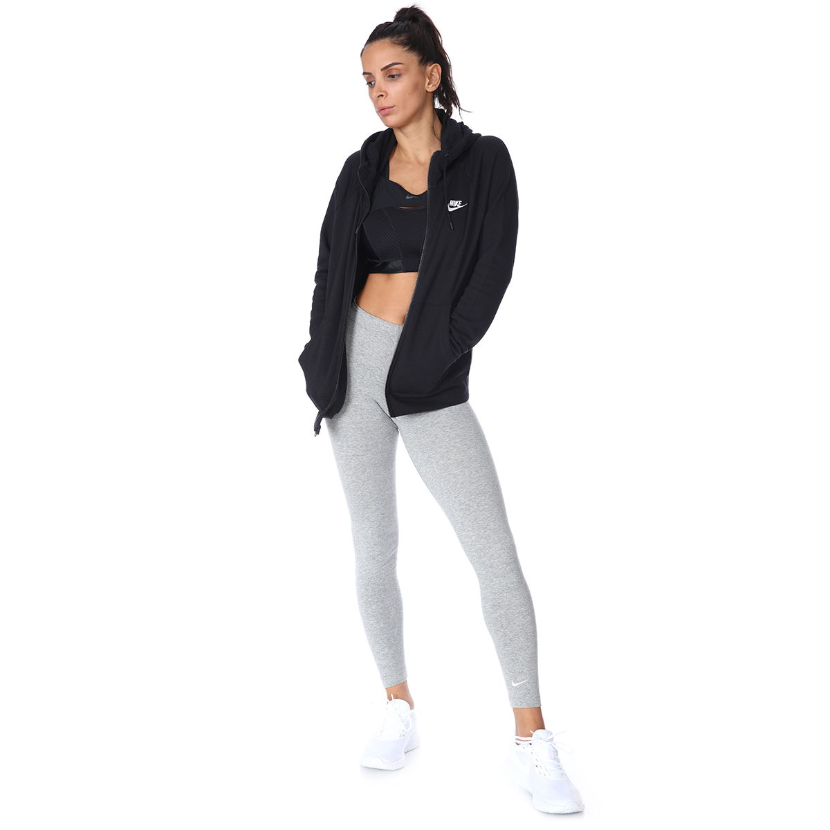 Essential Kadın Siyah Günlük Stil Sweatshirt BV4122-010