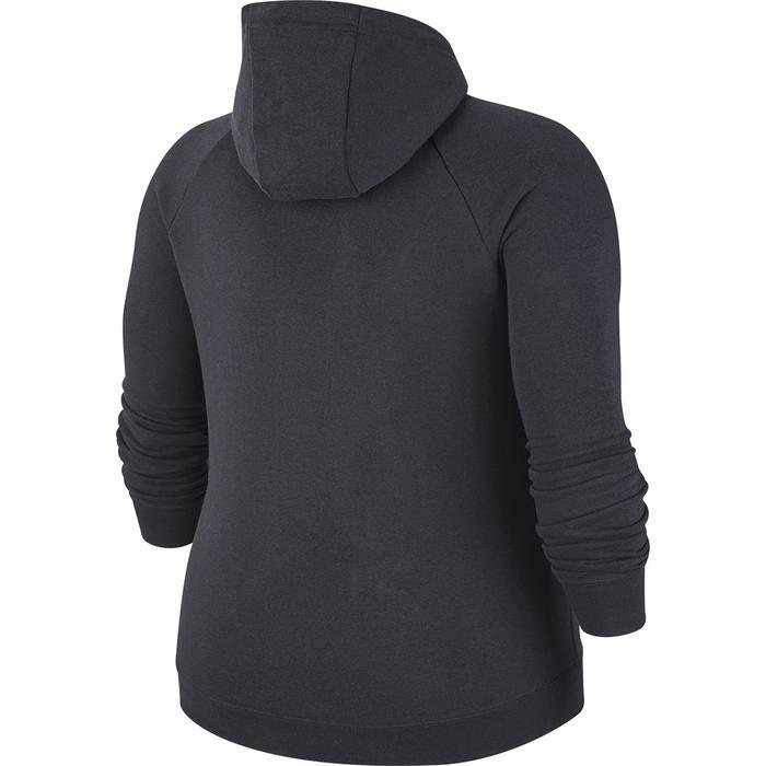 W Nsw Essntl Hoody Fz Flc Plus Kadın Siyah Günlük Stil Sweatshirt CJ0401-010 1234901