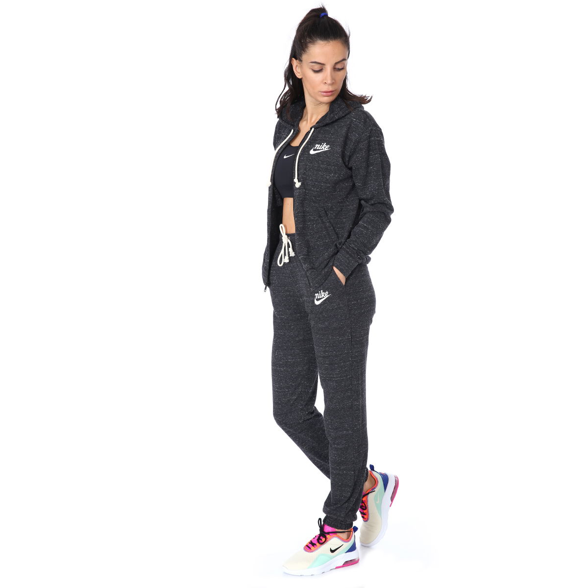 Gym Vntg Kadın Gri Günlük Stil Sweatshirt CJ1694-010