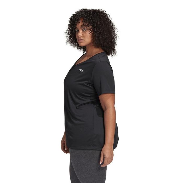 Designed 2 Move Plus Size Kadın Siyah Antrenman Tişörtü FM0176 1222814