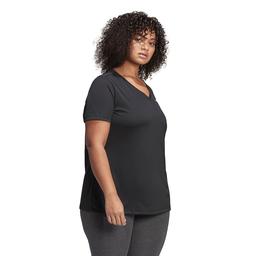 Designed 2 Move Plus Size Kadın Siyah Antrenman Tişörtü FM0176