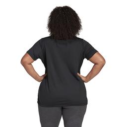 Designed 2 Move Plus Size Kadın Siyah Antrenman Tişörtü FM0176