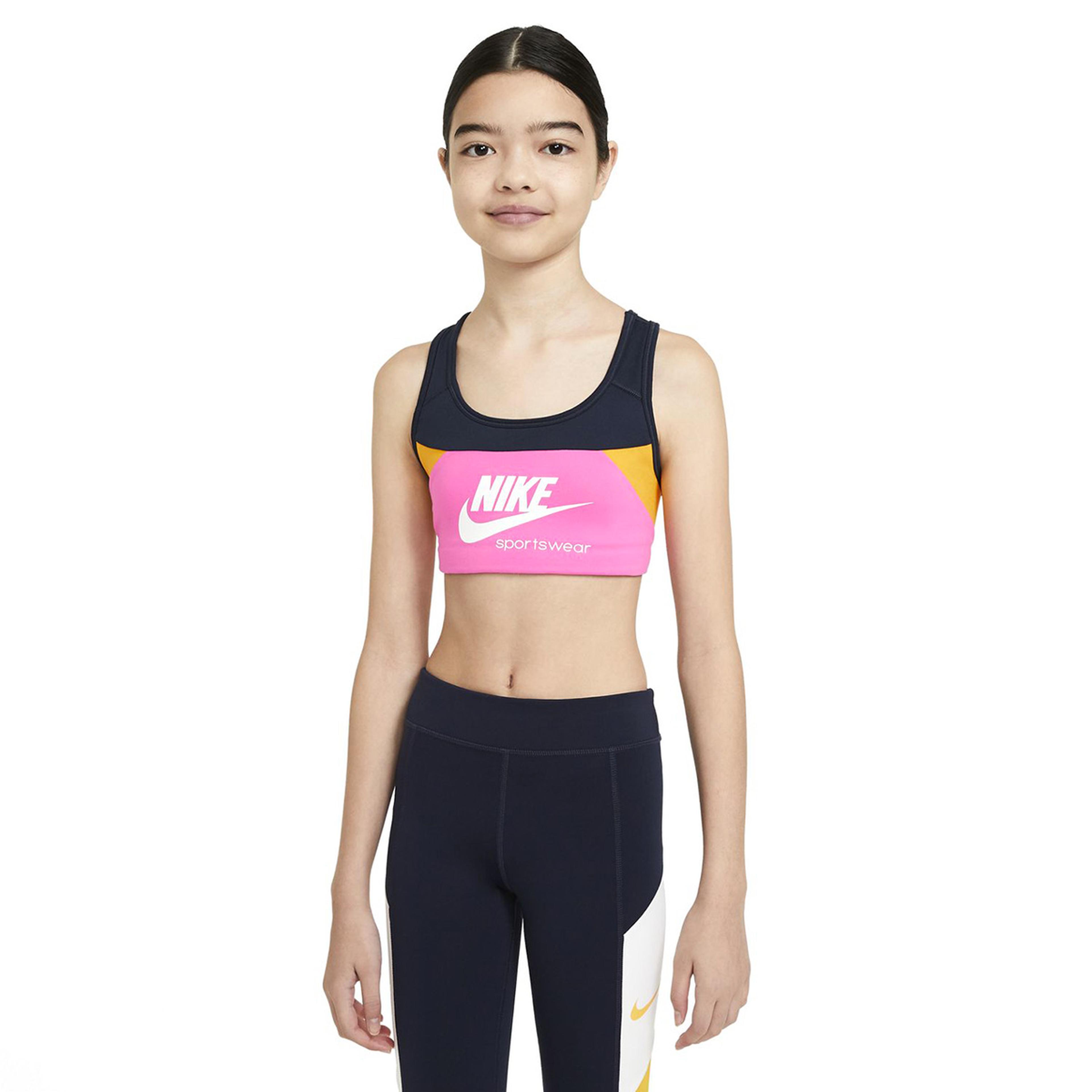 Swoosh Veneer Çocuk Pembe Sporcu Sütyeni (Bra) CU8193-451