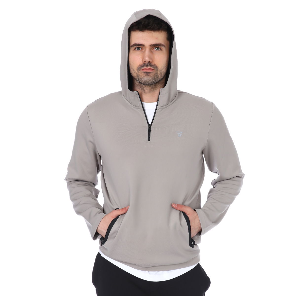 Spo-Polrunkap Erkek Gri Koşu Sweatshirt 711359-GRI