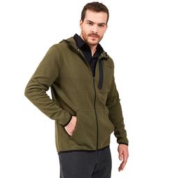 2X I-Lock M Printed Zip Erkek Yeşil Günlük Stil Sweatshirt S202095-801