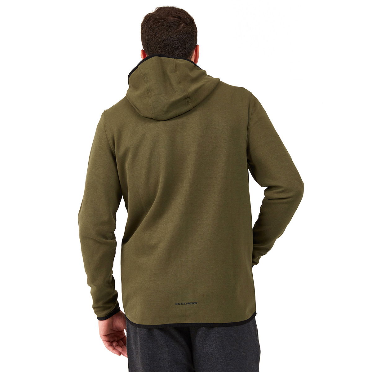 2X I-Lock M Printed Zip Erkek Yeşil Günlük Stil Sweatshirt S202095-801
