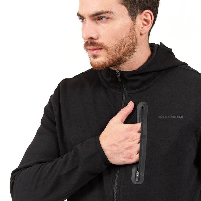 2X I-Lock M Printed Zip Erkek Siyah Günlük Stil Sweatshirt S202095-001 1225160