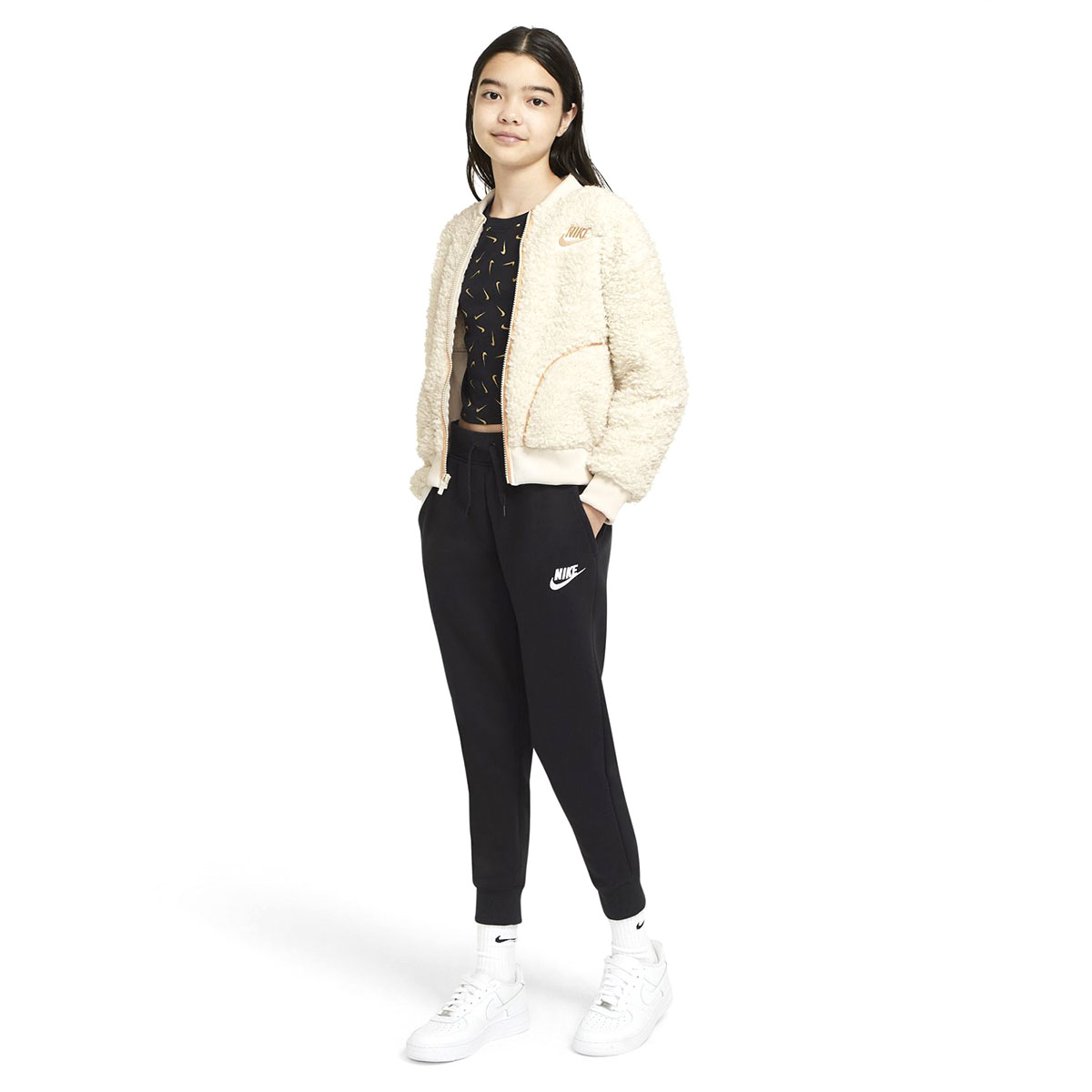 G Nsw Sherpa Shine Fz Bomr Pr Çocuk Beyaz Günlük Stil Ceket CU8567-104
