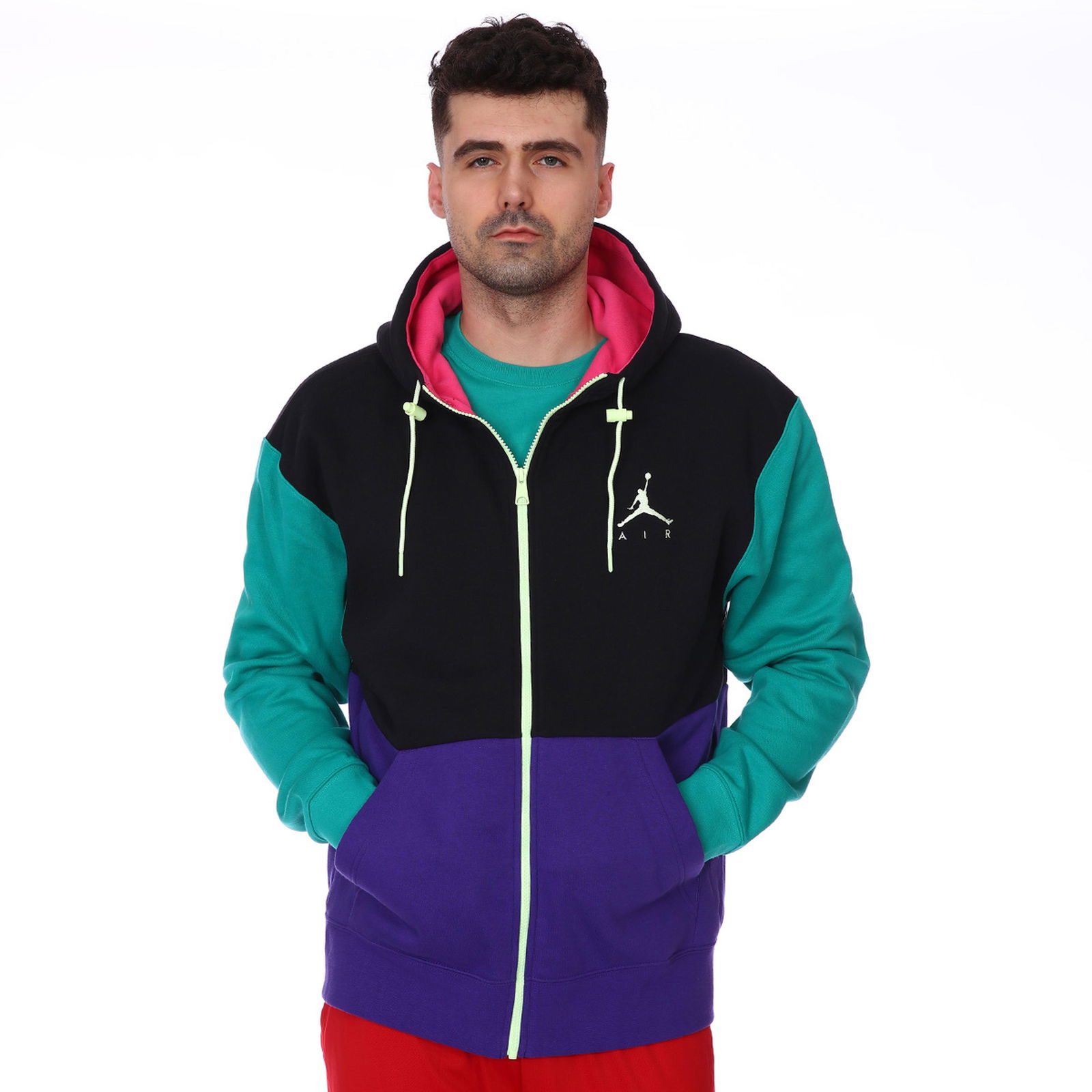 M Jordan NBA Jumpman Air Fleece Fz Erkek Siyah Basketbol Sweatshirt CK6679-011