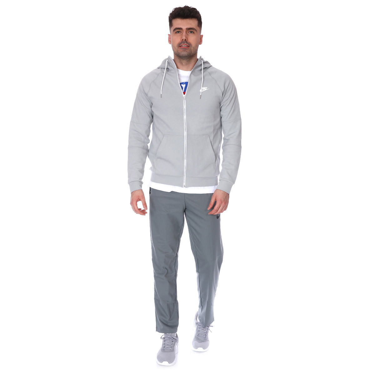 M Nsw Modern Hoodie Fz Flc Erkek Siyah Günlük Stil Sweatshirt CU4455-077