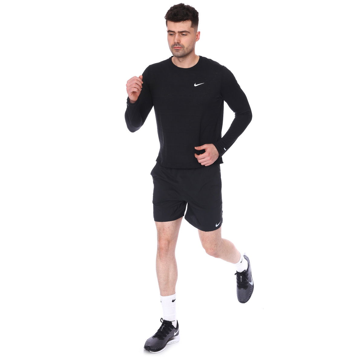 Dri-Fit Miler Top Ls Erkek Siyah Koşu Uzun Kollu Tişört CU5989-010