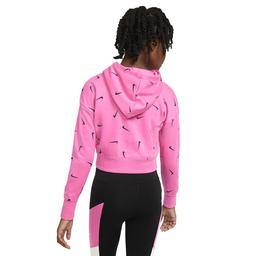 G Nsw Aop Crop Ft Hoodie Çocuk Pembe Günlük Stil Sweatshirt CZ2566-684