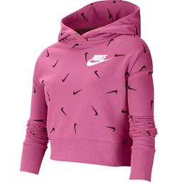 G Nsw Aop Crop Ft Hoodie Çocuk Pembe Günlük Stil Sweatshirt CZ2566-684
