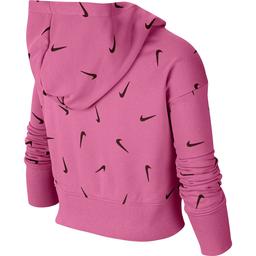 G Nsw Aop Crop Ft Hoodie Çocuk Pembe Günlük Stil Sweatshirt CZ2566-684