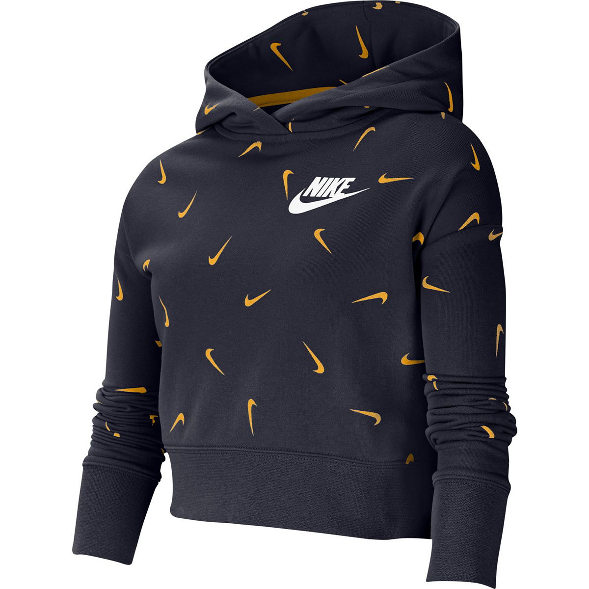 G Nsw Aop Crop Ft Hoodie Çocuk Mavi Günlük Stil Sweatshirt CZ2566-451