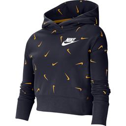G Nsw Aop Crop Ft Hoodie Çocuk Mavi Günlük Stil Sweatshirt CZ2566-451