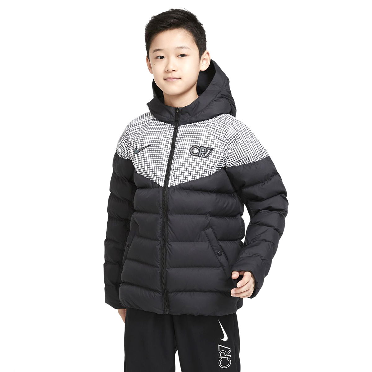 Cr7 B Nk Padded Jkt Çocuk Siyah Futbol Ceket CT2977-010