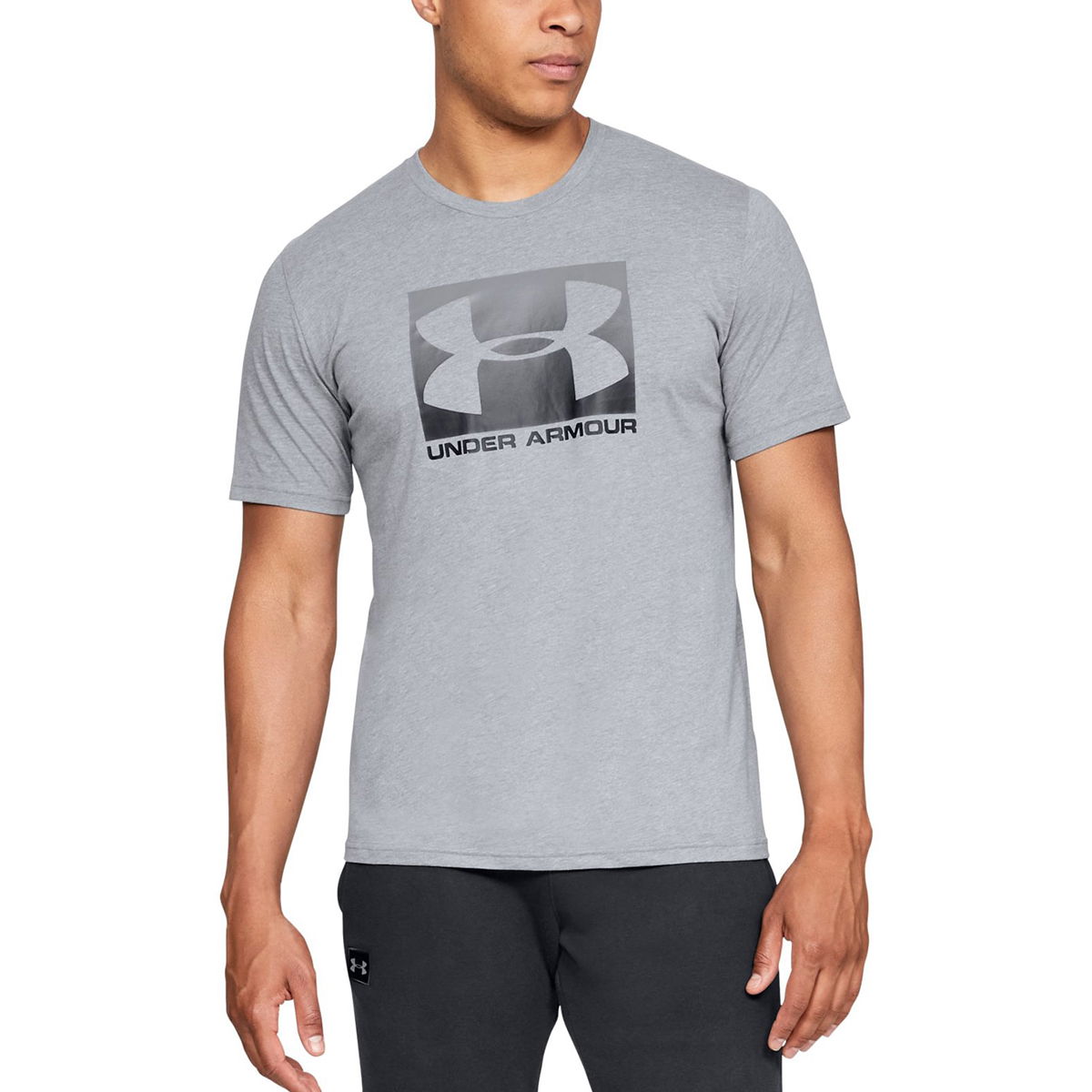 Ua Boxed Sportstyle Ss Erkek Siyah Antrenman Tişört 1329581-035