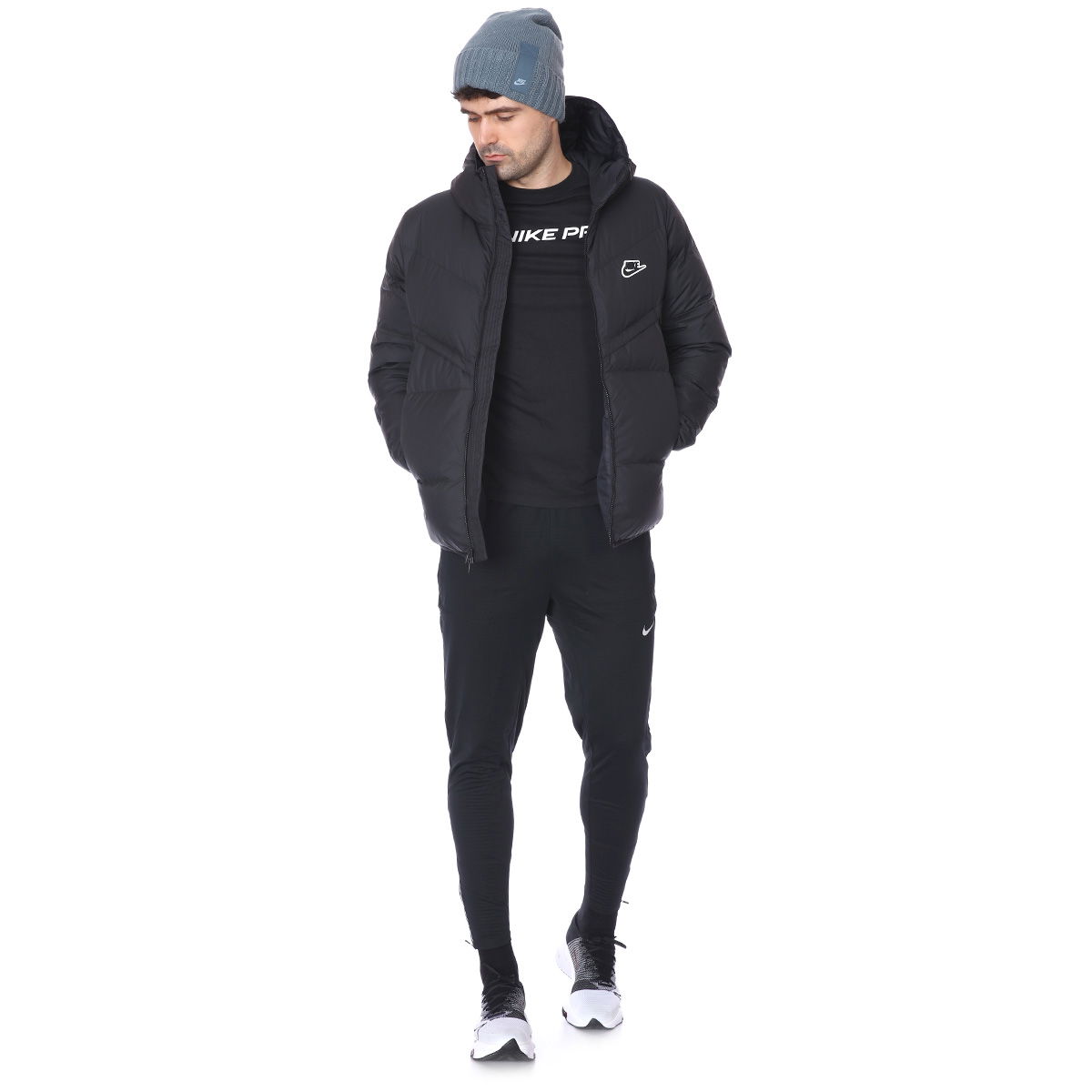 M Nsw Dwn Fil Wr Jkt Shld Erkek Siyah Günlük Mont CU4404-010