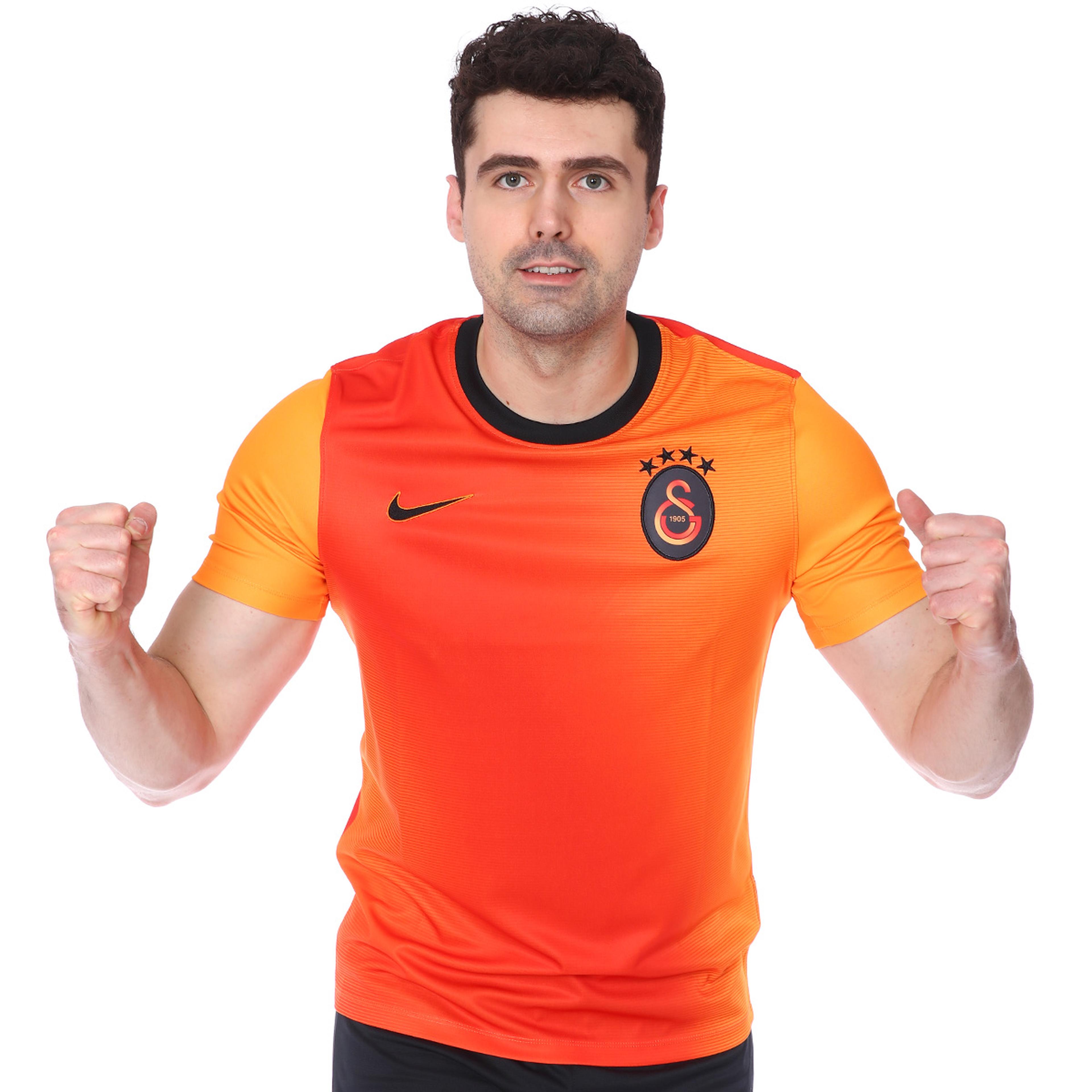 Galatasaray 2020-2021 Erkek Turuncu Futbol Tişört CW2521-836