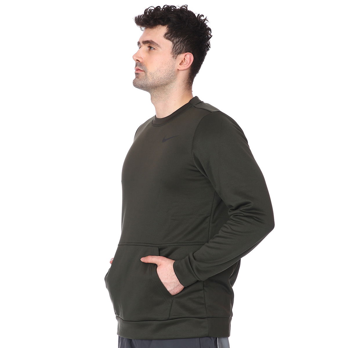M Nk Tf Top Ls Crw Erkek Yeşil Günlük Uzun Kollu Tişört CU7271-355