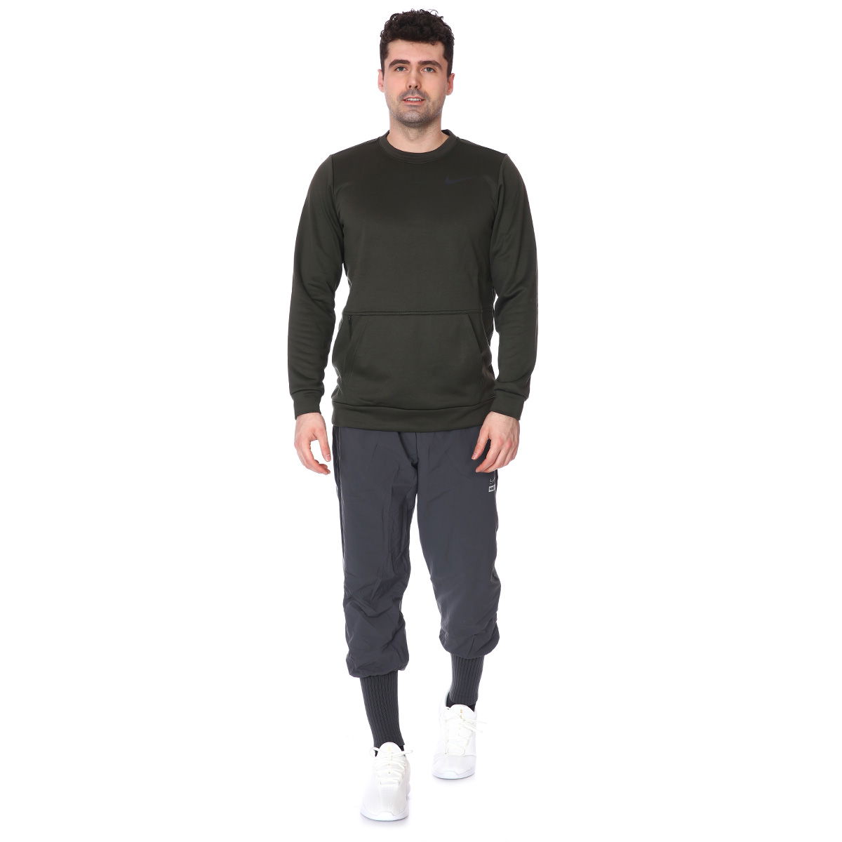 M Nk Tf Top Ls Crw Erkek Yeşil Günlük Uzun Kollu Tişört CU7271-355