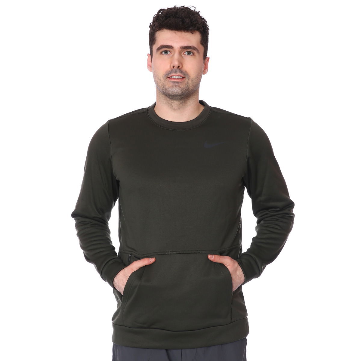 M Nk Tf Top Ls Crw Erkek Yeşil Günlük Uzun Kollu Tişört CU7271-355