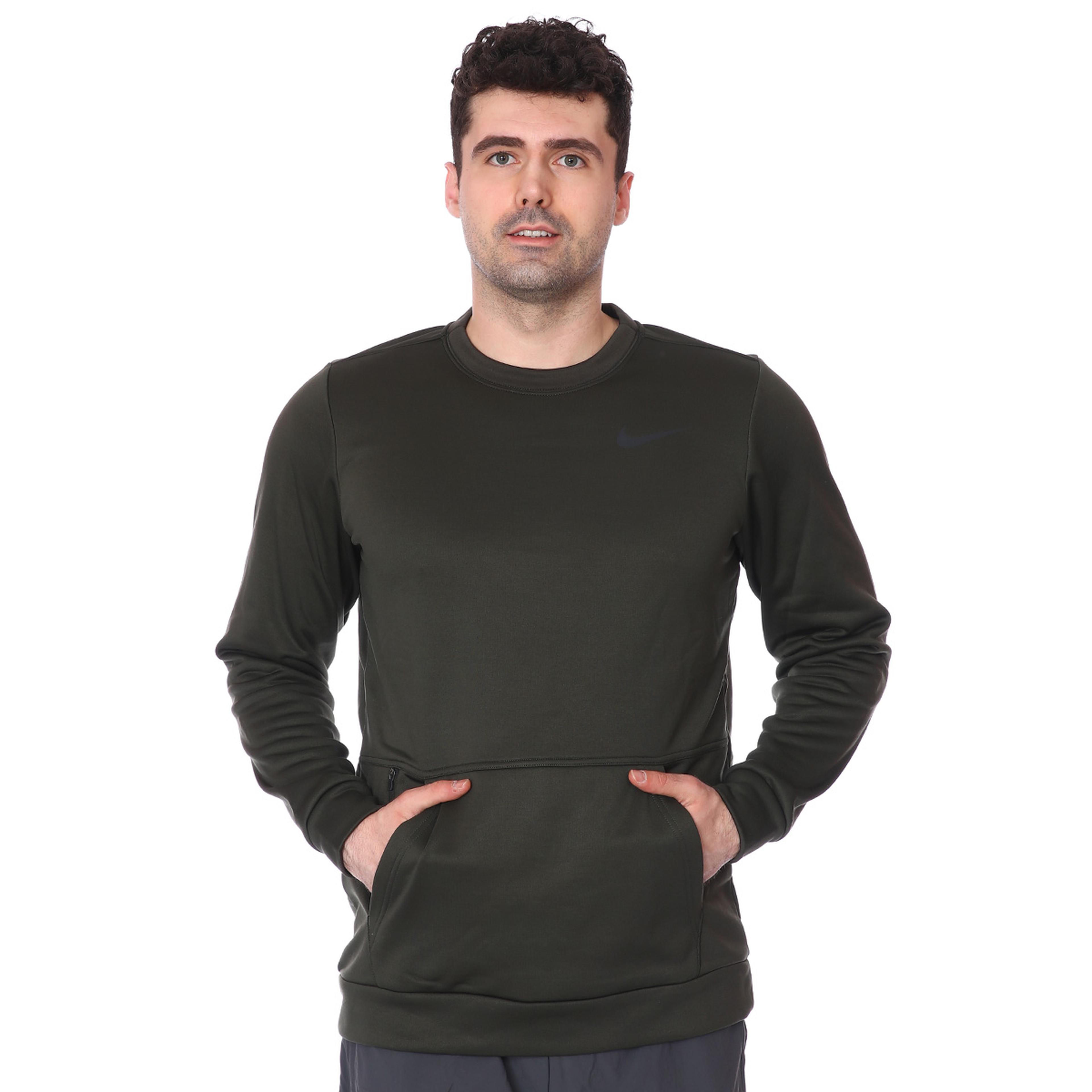 M Nk Tf Top Ls Crw Erkek Yeşil Günlük Uzun Kollu Tişört CU7271-355