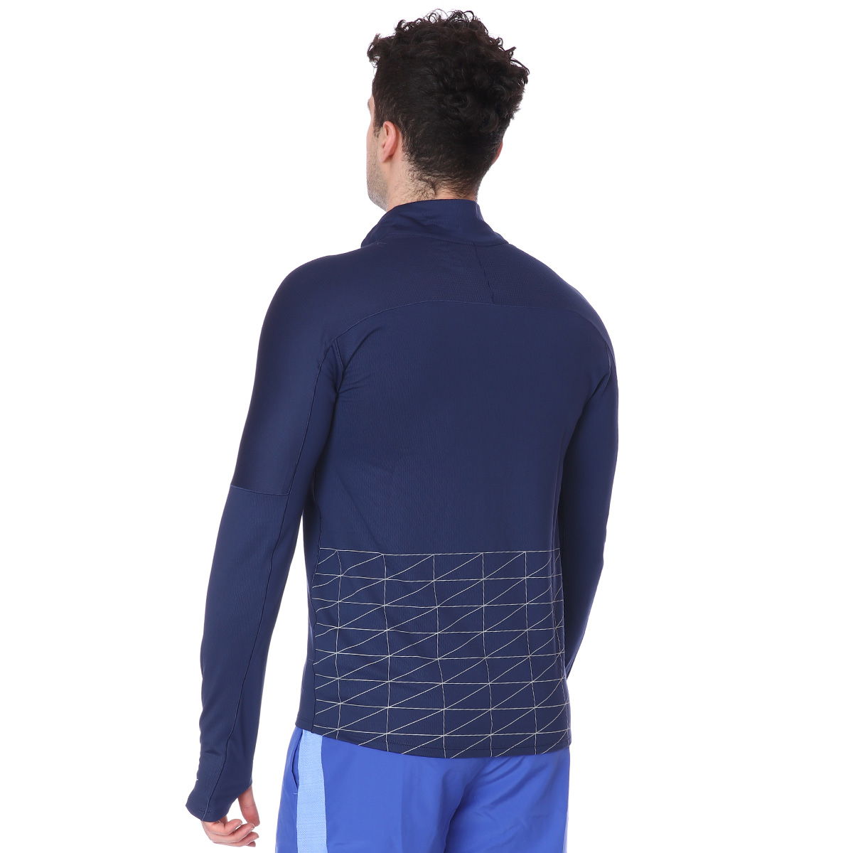 M Nk Run Dvn Elmnt Hz Gx Flsh Erkek Mavi Koşu Uzun Kollu Tişört CU7852-410