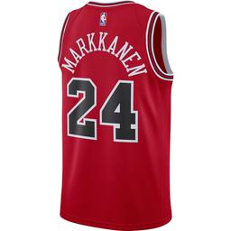 Lauri Markkanen Bulls Icon Edition NBA Erkek Kırmızı Basketbol Atlet CW3660-658