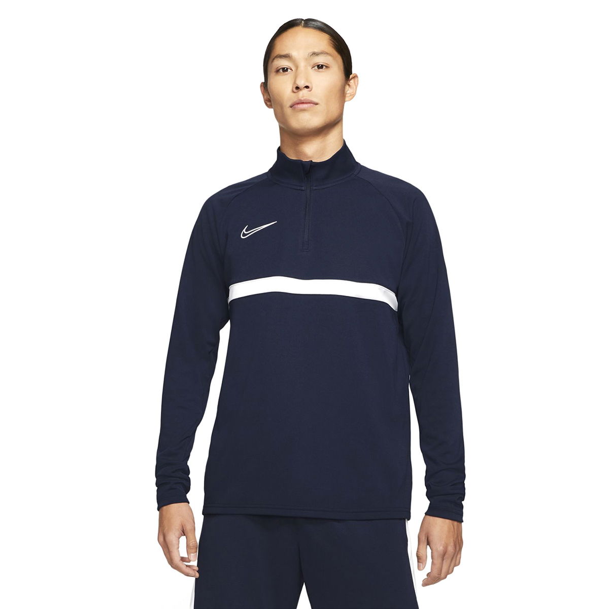 Dri-Fit Acd21 Dril Top Erkek Mavi Futbol Uzun Kollu Tişört CW6110-451