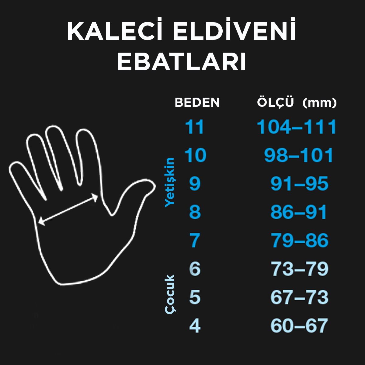 Grande Unisex Mavi Futbol Kemikli Kaleci Eldiveni SPT-KE108-SP