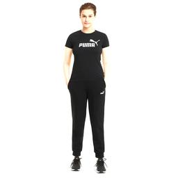 Essential+ Metallic Logo Tee Kadın Siyah Günlük Stil Tişört 58689051