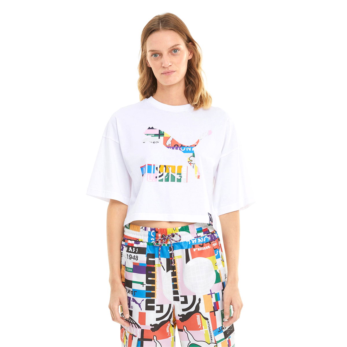 Pi Graphic Tee Kadın Beyaz Günlük Stil Tişört 59970262